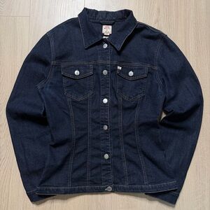 Vintage Miss Sixty Brink Denim Jean Jacket Womens Large Y2K Dark Blue